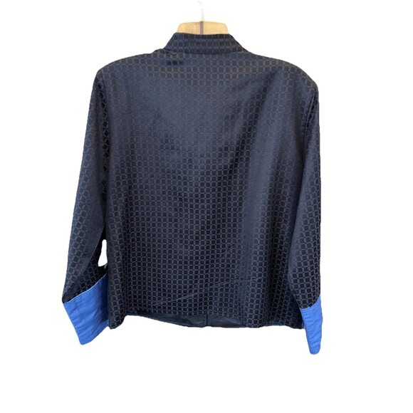 Alex Kim Beaded Jacket Women 2X Black Blue Buttons Lined NEW - Picture 7 of 9